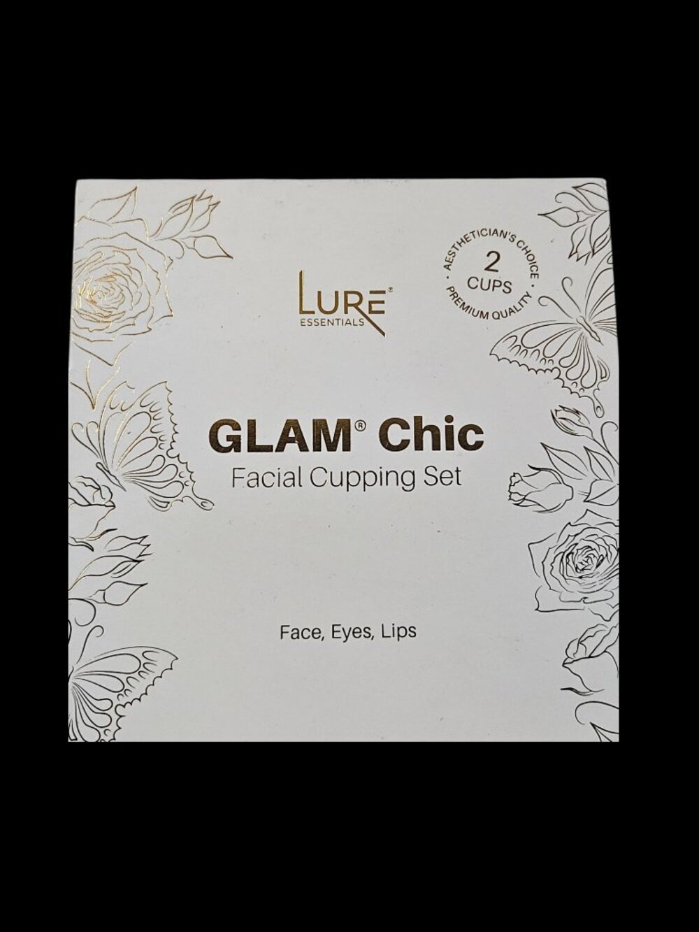 Lure Essentials GLAM Chic Glass Facial Cupping Set - 2 Cups (Face, Eyes, Lips)